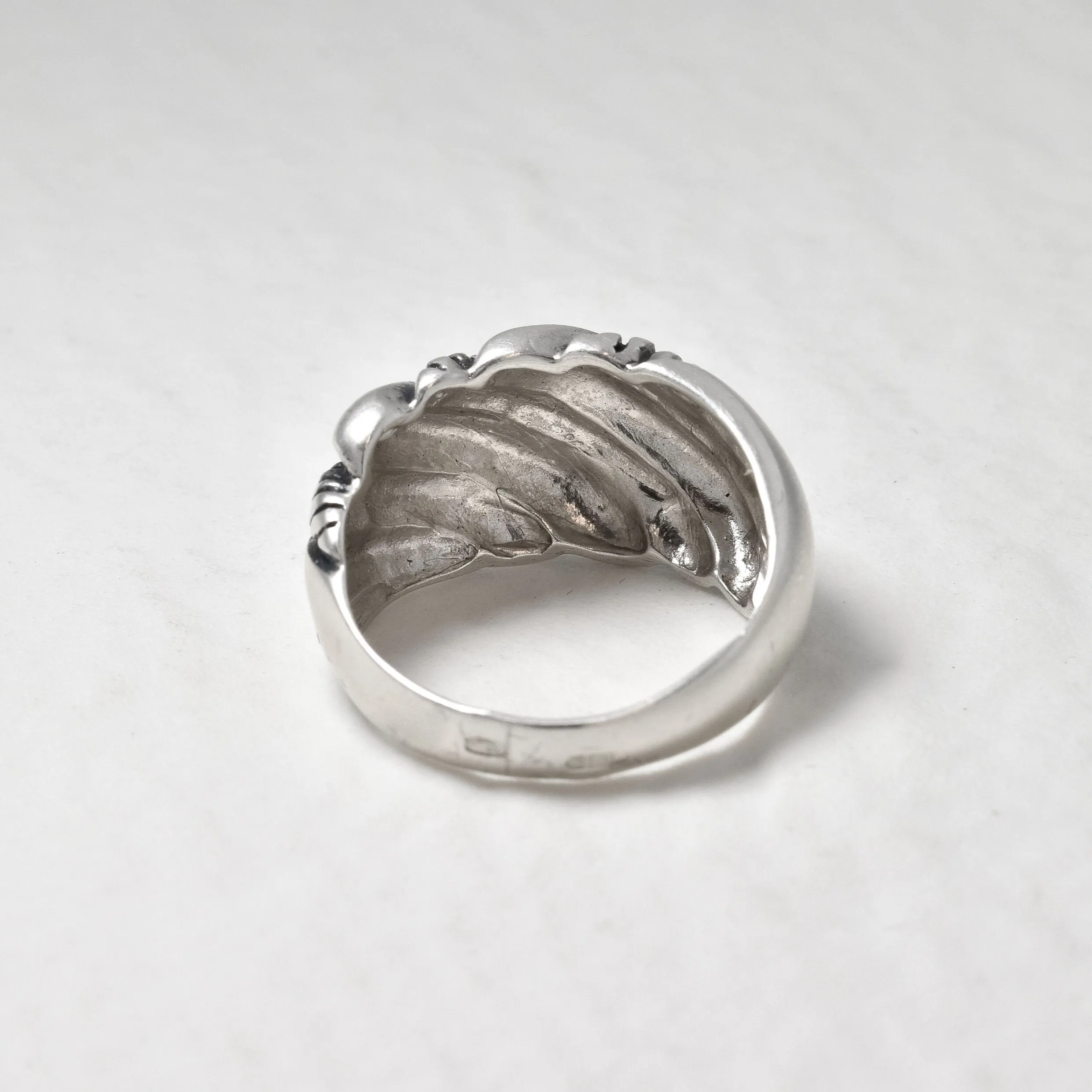 Silver Chunky Ring - Large Twisted Ring - Snail Shell Ring