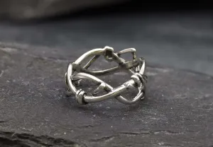 Silver Scribble Ring - Silver Knot Ring - Silver Vine Ring