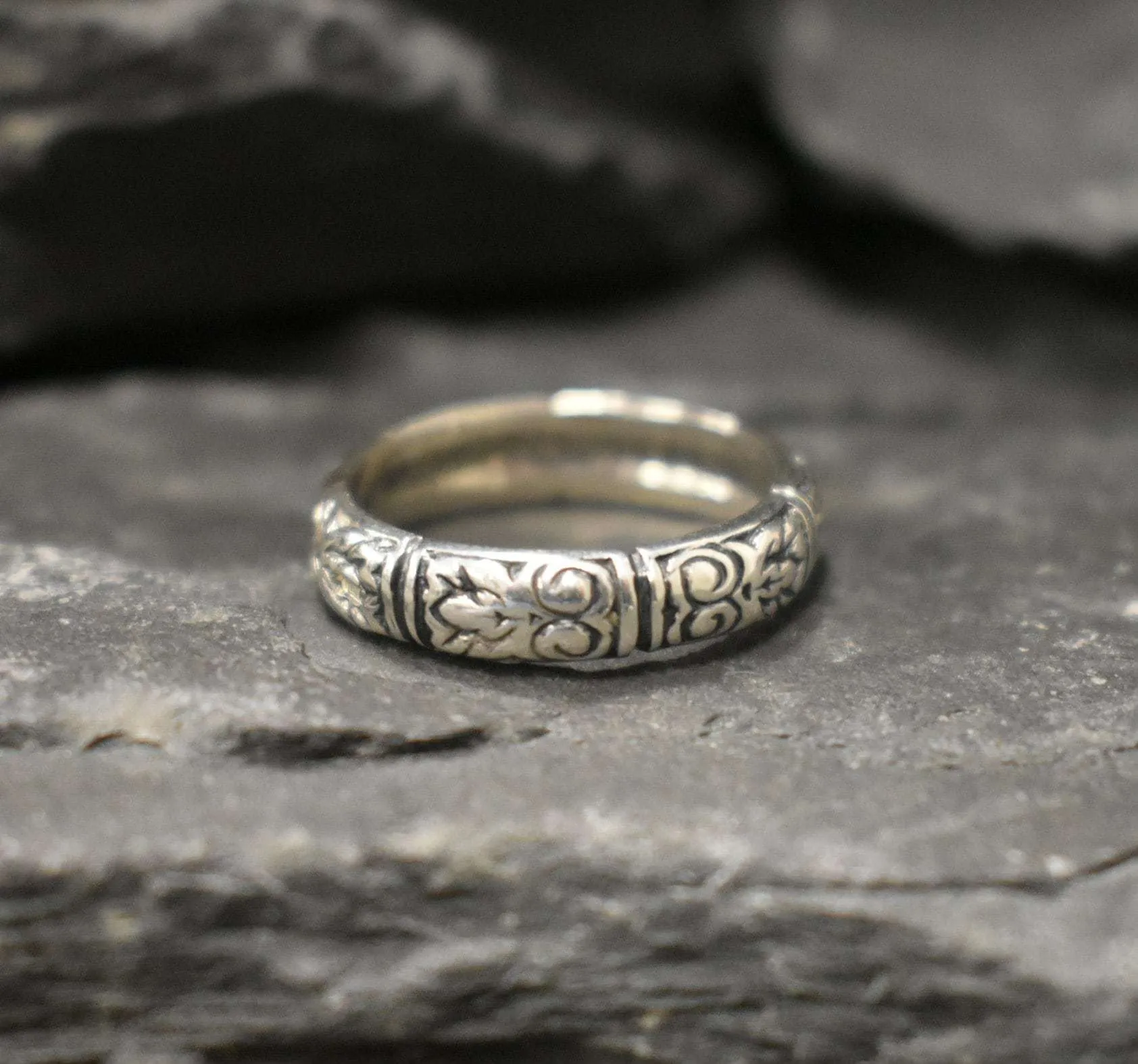 Silver Tribal Ring - Silver Vintage Ring - Silver Boho Ring