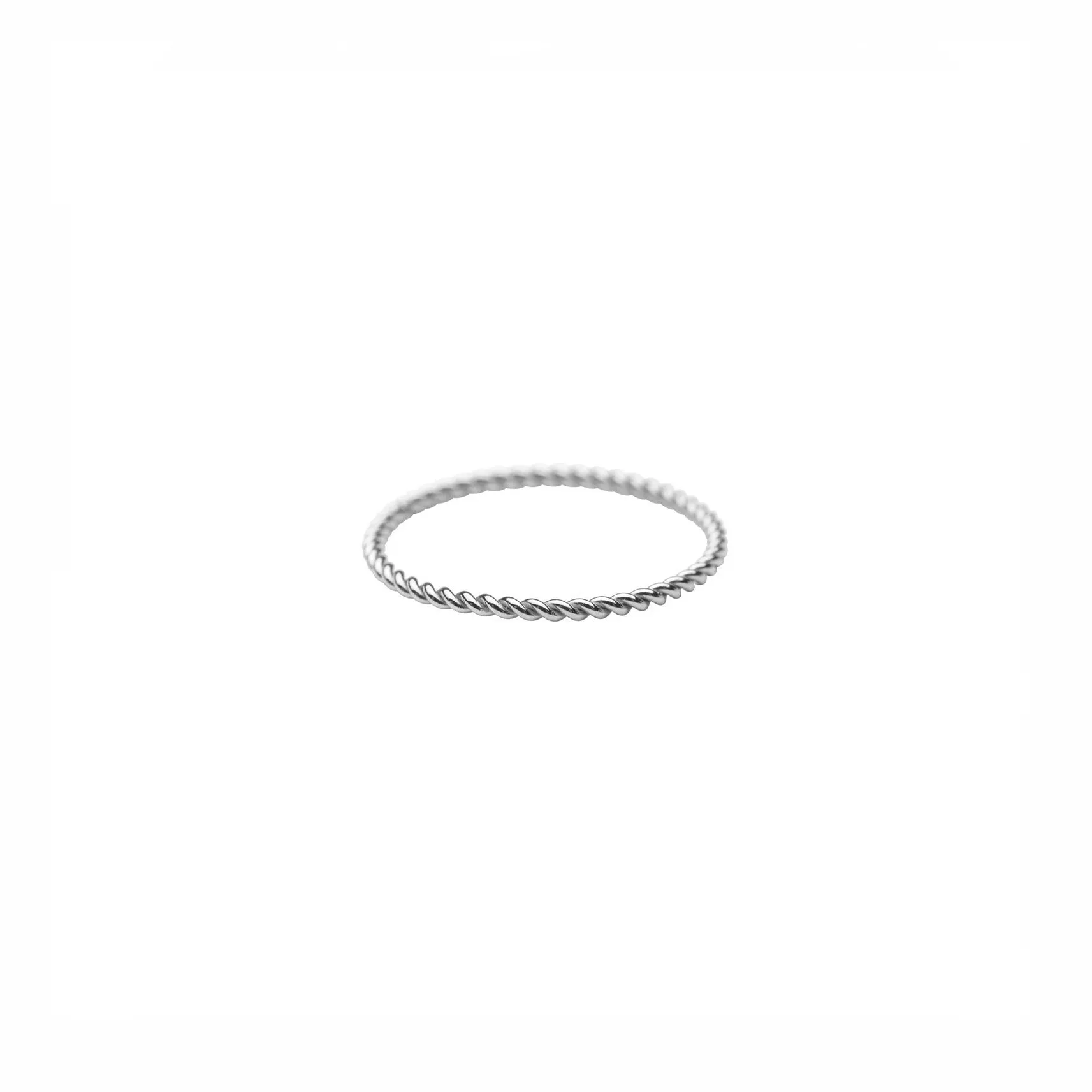 Silver Twist Stacker Ring