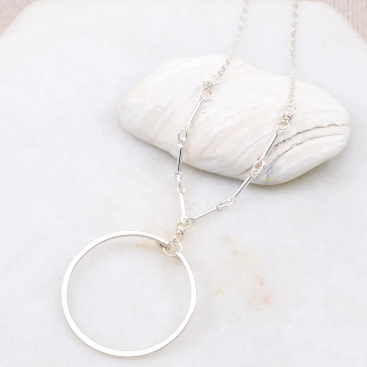 Single Circle Necklace in Silver