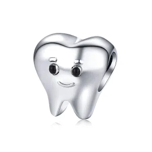 Smiling Tooth Dentist Charm 925 Sterling Silver