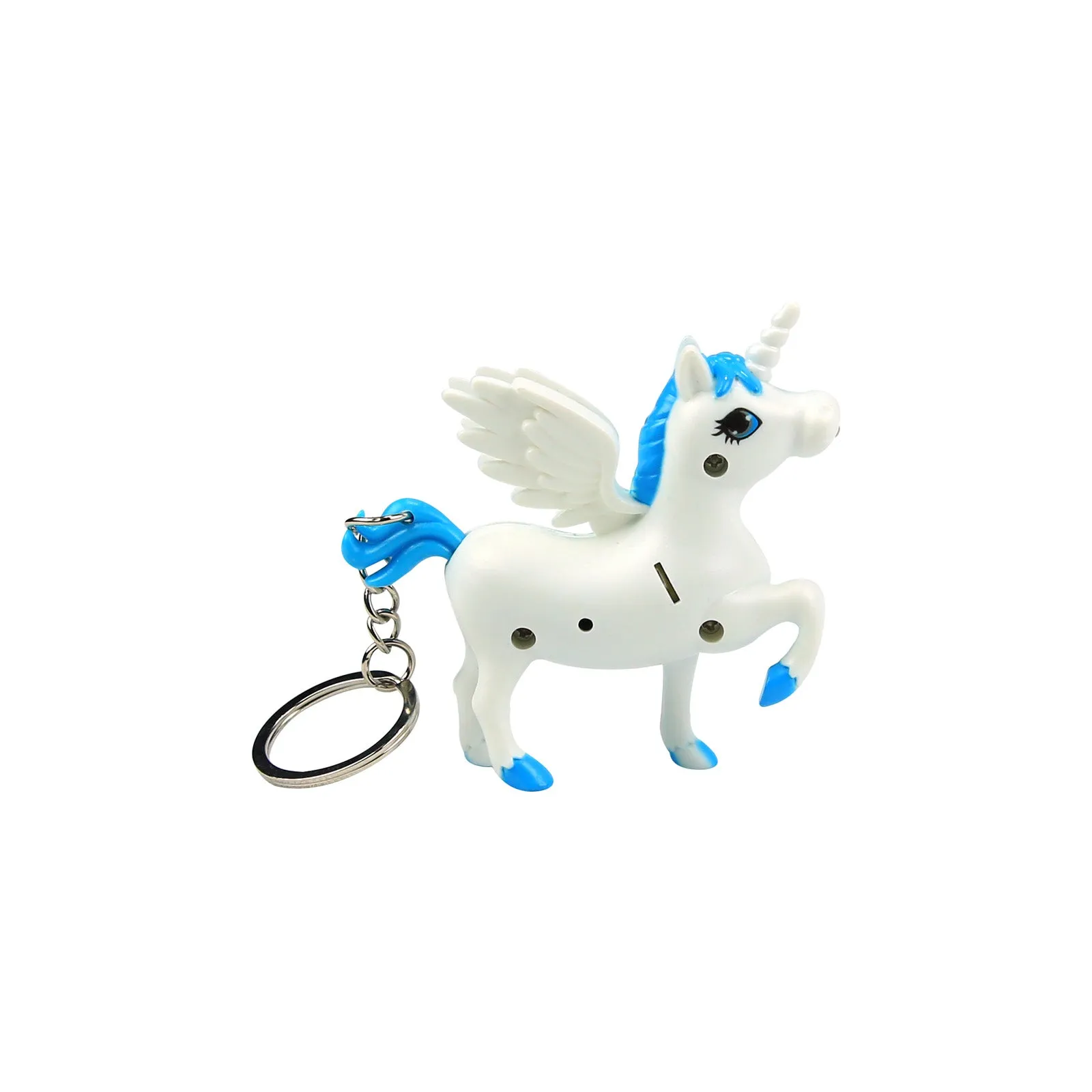 Smily Unicorn Keyring Light Blue