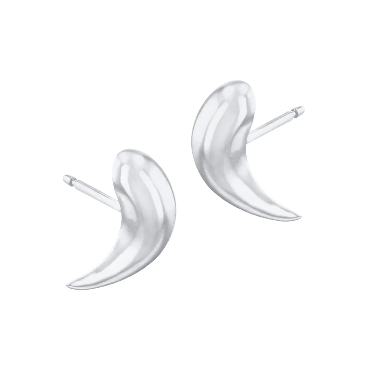 Soleil Collection Sculptural Stud Earrings | 9K White Gold