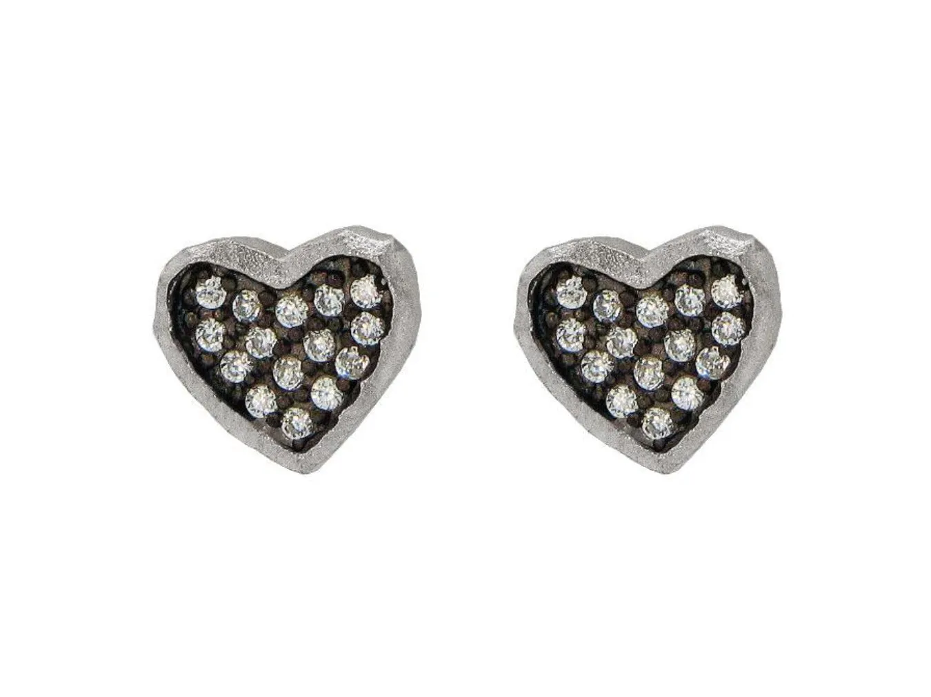 Sparkling Midnight Hammered Hearts