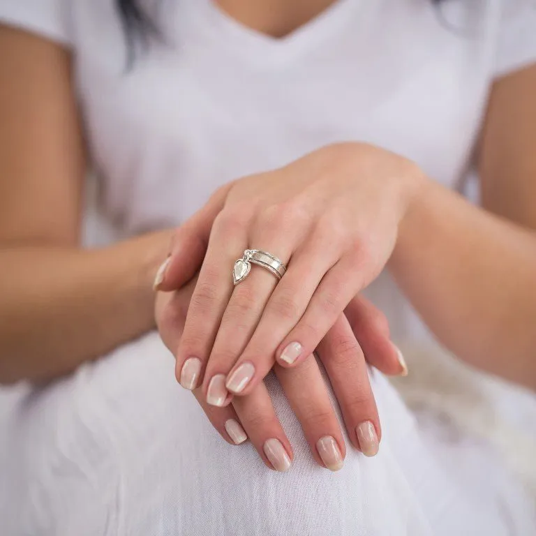 Sterling silver ring for woman, delicate rings