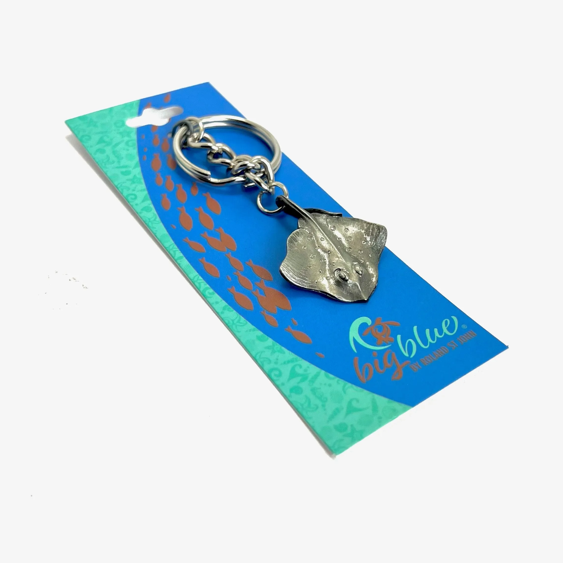 Stingray Keychain for Women and Men- Stingray Gifts for Women, Stingray Key Ring, Stingray Charm, Gifts for Scuba Divers, Sea Life Keychain