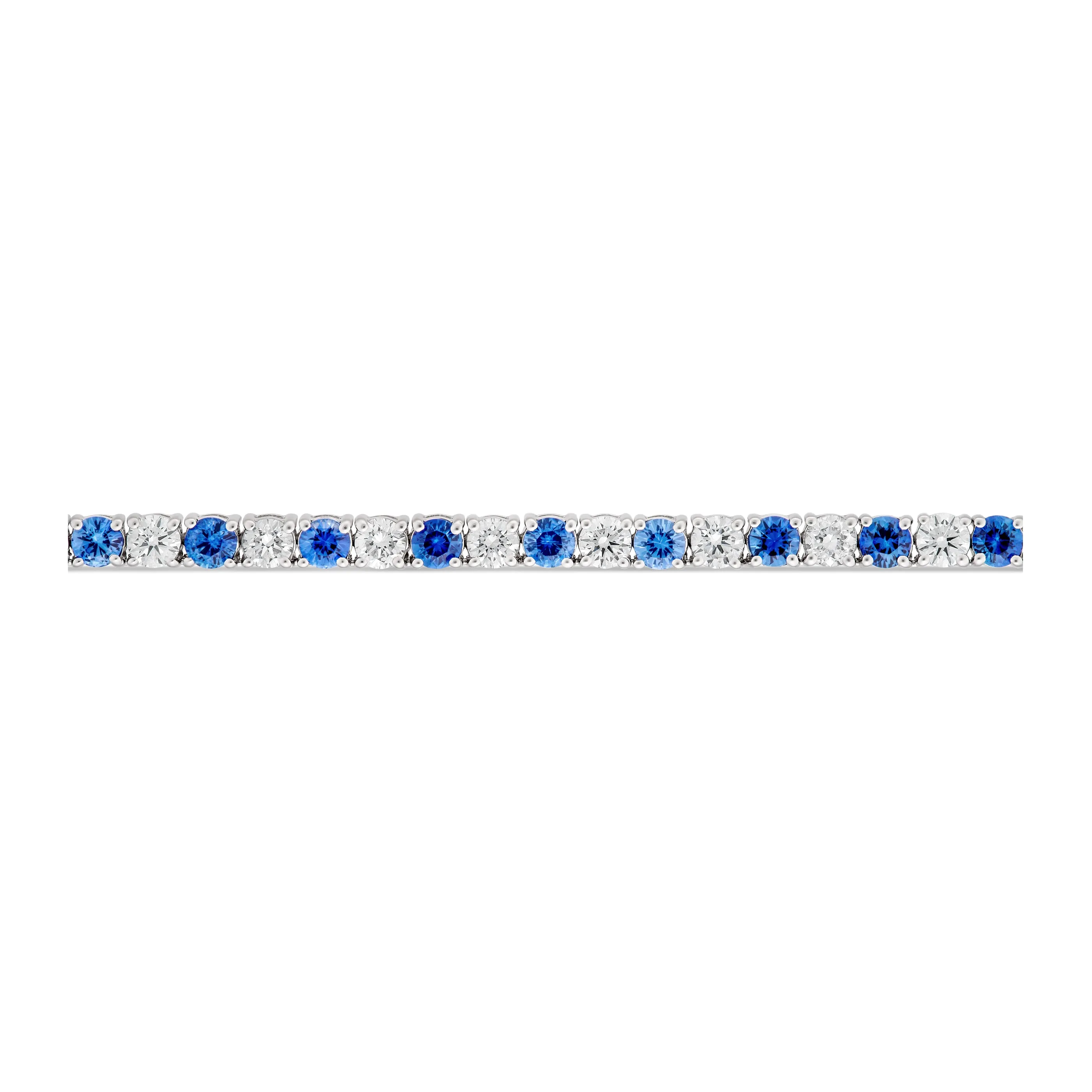 Tennis | Classic Diamond and Sapphire Tennis Necklace