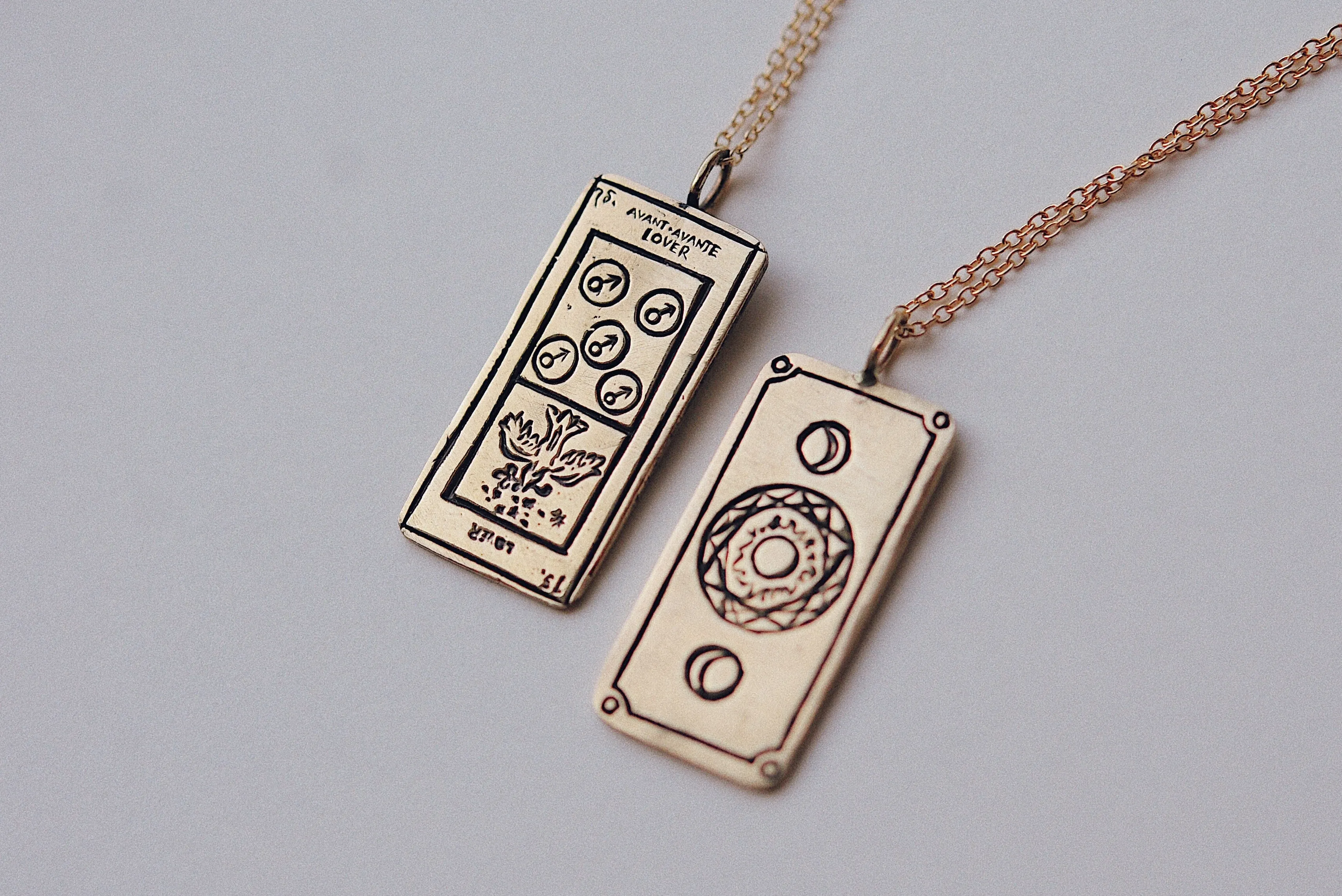 The Lovers Tarot Card Necklace