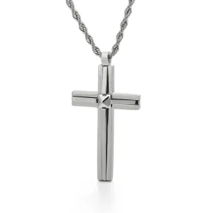 Trendy Double-Layer Cross Pendant Necklace for Men