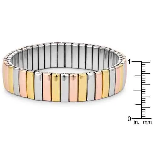 Tritone 14mm Stainless Steel Stretch Bracelet