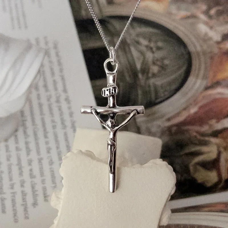 Vintage Silver Cross Necklace