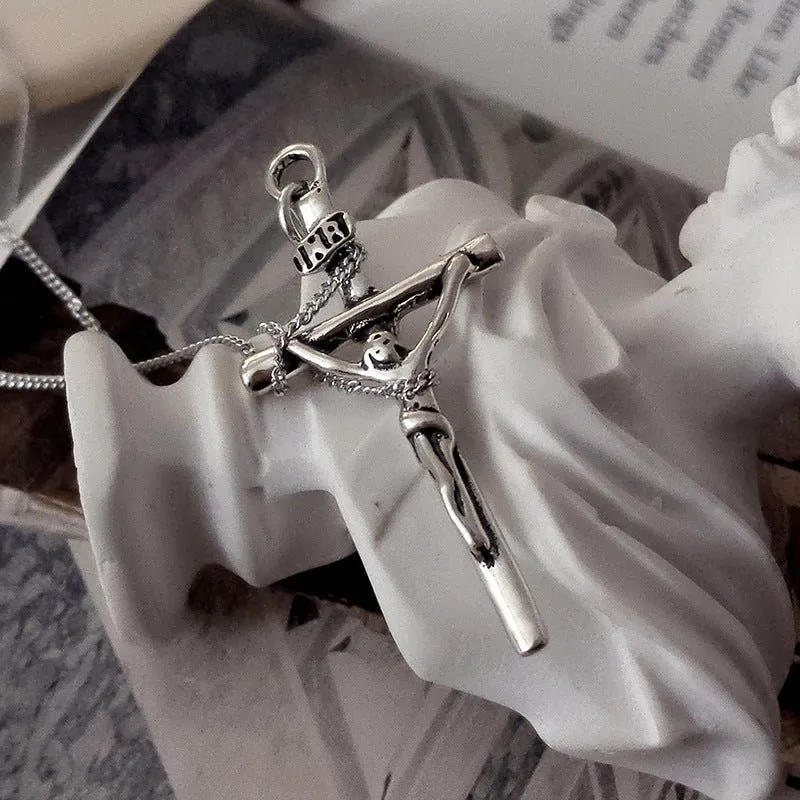 Vintage Silver Cross Necklace