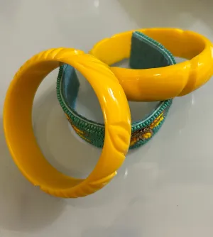 YELLOW BANGLE BRACELETS