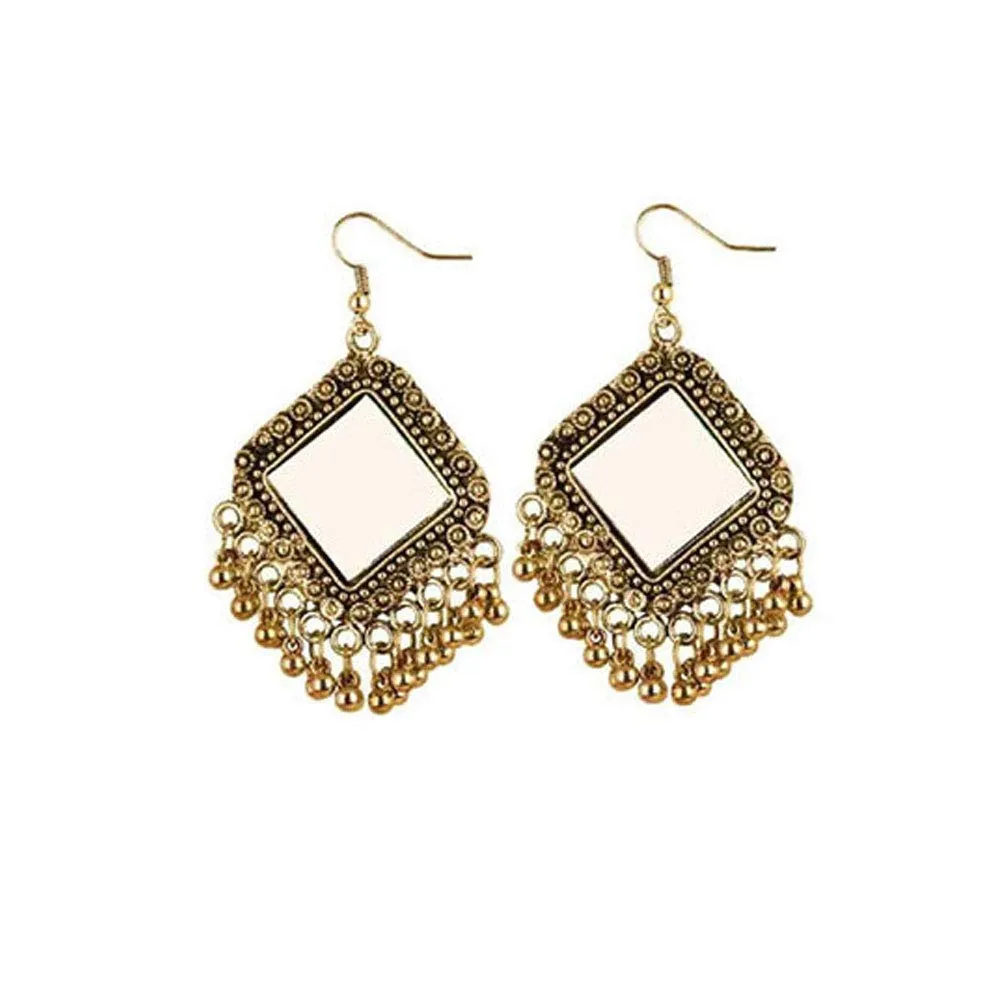 Yellow Chimes Chandbali Earrings for Women Oxidised Silver Earrings Combo of 6 Pairs Afghani Kashmiri Tribal Style Chandbali Earrings for Women and Girls.