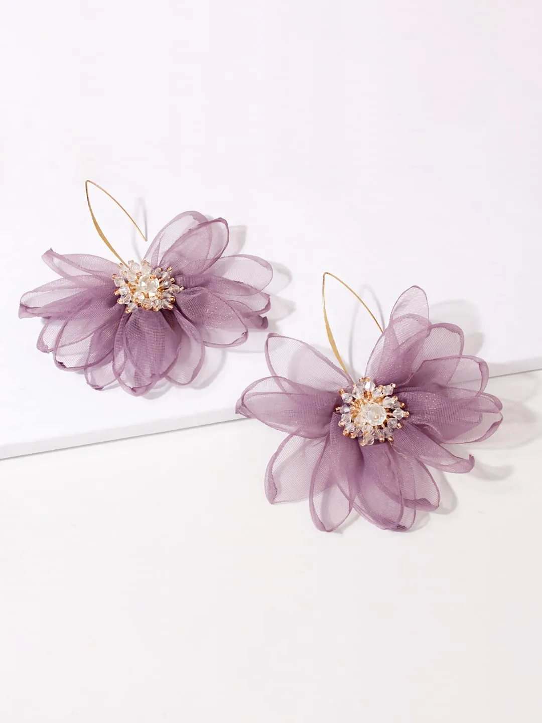 Yellow Chimes Earrings For Women Purple Floral Drop chic Earrings For Women and Girls